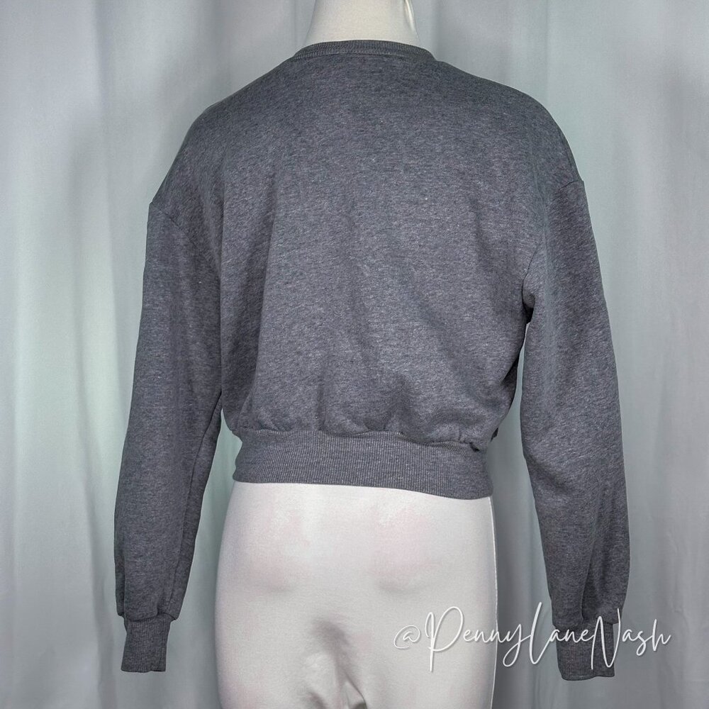 Wild Fable Cropped Fleece Pullover Sweatshirt Gray - Picture 6 of 9